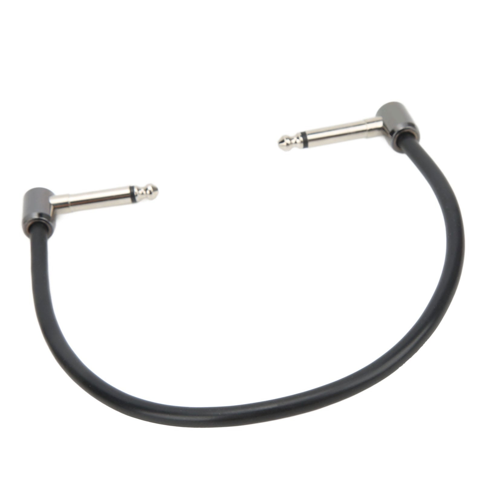 Pedal Wire, Black Guitar Patch Cable Dual Right Angle Plug Wide