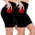 thumbnail image 1 of 2 Pack High Waist Yoga Running Compression Biker Shorts for Workouts Exercise with 3 Pockets, 1 of 10
