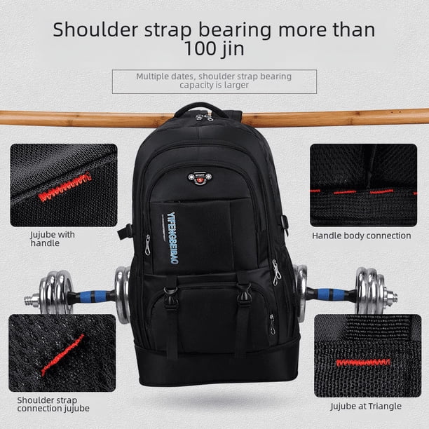 Mochila grande para hombre, mochila de viaje grande para mujer, mochila de viaje para montañismo, mochila de equipaje de gran capacidad para exteriores
