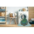thumbnail image 2 of Ahgly Company Machine Washable Indoor Square Transitional Deep-Sea Green Area Rugs, 6' Square, 2 of 7