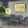 thumbnail image 6 of Outdoor TV Cover 68x42x4.5in, Summer Lemon Flower Green Leaves Weatherproof TV Screen Protector with Zipper, Yellow Border Outside Television Cover Fits Up to 70-75", 6 of 9