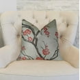 thumbnail image 2 of Plutus PBRAZ400-2626-DP Coussin de Luxe Fait à la Main Cerisier Blanc Rouge Gris, 26 x 26 Po, 2 of 3
