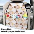 thumbnail image 5 of Naloa Cute Bee Gnome 2Pcs Anti-Kick Back Seat Cover Kick Mat, Car Seat Protector with 3 Storage Pockets, 5 of 8