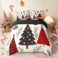 thumbnail image 3 of Manfei Christmas Tree Twin Bedding 7pcs Green Bedding Comforter Set, Slate Red, Black Reversible, 3 of 6