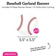thumbnail image 4 of Big Dot of Happiness Baseball Garland Banner, Sports Birthday Party or Baby Shower Decorations Banner, 30 Feet of Cord, 15 Double-Sided Baseballs, 4 of 6