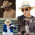 thumbnail image 2 of Mens Ladies Foldable Straw Panama * Sun Hat Summer Beach Floppy * Hot H6, 2 of 5