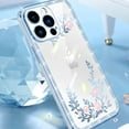thumbnail image 3 of Compatible with iPhone 14 Pro Max Case Bling Glitter Case Electroplated Diamond Crystal Clear Flowers Shine Luxury Sparkle Fashion Protection Shockproof Cover for Women Girls, 3 of 6