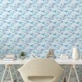 thumbnail image 2 of Ambesonne Birds and Nature Peel & Stick Wallpaper for Home, Azure Vibe Wings, 13"x36", Sky Blue Pale Sky Blue, 2 of 5