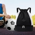 thumbnail image 1 of Runquan Drawstring Backpack Adjustable Strap Sports Backpack Water Resistant Gym Bag Black, 1 of 8