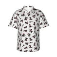 thumbnail image 2 of Goofa Poodle Dog Hawaiian Shirt for Men, Unisex Summer Beach Casual Short Sleeve Button Down Shirts,Aloha Tropical Floral print shirt-, 2 of 9