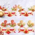 thumbnail image 3 of Wosthever Gafas de Navidad Marco Festival Fiesta Año Nuevo Navidad Comedor Hotel Oficina Café Decoración Foto Prop Ornamento para niños Kits de decoración para fiestas Animal rojo, 3 of 6