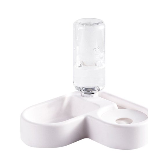 Creative Fournitures pour Animaux Bol Double Automatique pour Alimentation et Boisson - Incliné à 90°, 500 ml, Anti-Étouffement, Facile à Nettoyer