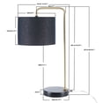 thumbnail image 4 of SAFAVIEH Felton 21 in. Art Deco Table Lamp with USB Port, Gold/Black, 4 of 8