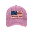 thumbnail image 3 of WCJM Pink cotton Baseball Cap For Men Women Vintage Striped Bhutanese America Flag Snapback Hat, 3 of 3