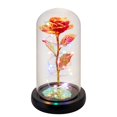 thumbnail image 1 of Cúpula de cristal de regalo con forma de flor de rosa con luz LED para mujer, 1 of 7