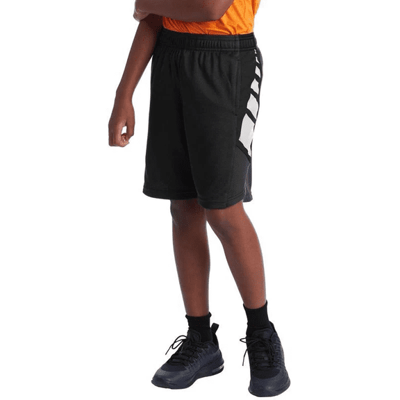 Boys' Basketball Shorts-8" Inseam, (Ebony, S 6/7)