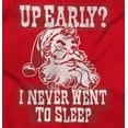 thumbnail image 2 of Xmas Santa Claus Never Went to Sleep Plus Size Crewneck Graphic Tee Shirt Brisco Brands 2X, 2 of 5