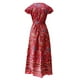 thumbnail image 5 of Vestido largo de manga corta con cuello en V profundo y abertura lateral de verano bohemio para mujer con cinturón Fridja nalpqowj28642, 5 of 9