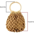 thumbnail image 2 of PIKADINGNIS Women Mini Clutch Tote Handbag Top-handle Bucket Drawstring Handbag Beach Woven Handmade Fishing Net Bag Pouch Purse, 2 of 6