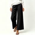 thumbnail image 2 of Edvintorg Sweats for Women Loose Casual Elastic Waisted Wide Leg Jogger Solid Color Athletic Pant with Pocket Plus Size Women Clothing Black S-3XL, 2 of 8