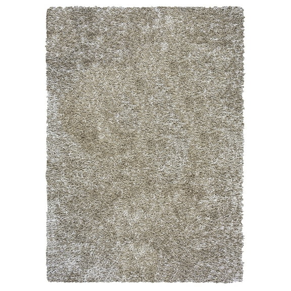 Gatney Rugs Peninsula Shag Area Rug KM2315 Khaki Monochrome Single-Color 5' x 7' Rectangle