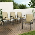 thumbnail image 7 of SOLAURA Patio Chairs Outdoor Textilene Dining Chairs Set of 4, Khaki, 7 of 7