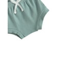 thumbnail image 4 of Qiylii Baby 2-piece Outfit Set Short Sleeve Solid Color Tops T shirt + Shorts, 4 of 6