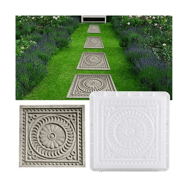 Concrete Mold Square DIY Paving Plastic Mold Simulation Concrete Brick Landscape Pedal Stone Garden Road Mold