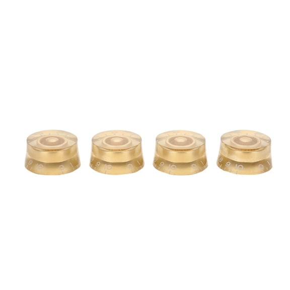 4pcs Guitar Tone Speed Volume Control Knobs Replacement for Les Paul (Gold)