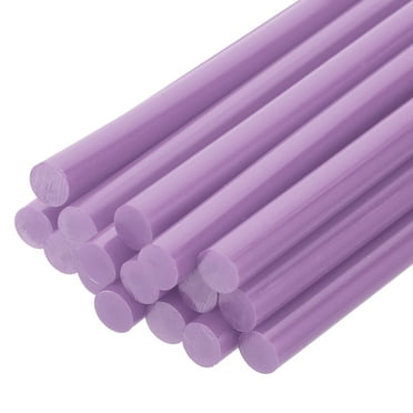 16 Pack Mini Hot Glue Sticks, 0.28" Dia x 7.87" Long EVA Glue Gun Sticks, Purple for DIY Projects