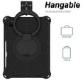 thumbnail image 4 of Kids Friednly Case for iPad Pro 11" 4th 3rd 2nd Gen 2022/2021/2020/2018, EVA Foam Shoulder Strap Shockproof Protective Case with 360 Degree Rotated Handle Bracket Stand Heat Dissipation Cover,Black, 4 of 7