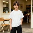 thumbnail image 5 of Asxite Toddler Tshirt Breathable Short Sleeve Raglan Crew Neck Active Summer Tops 5-15Y, 5 of 7