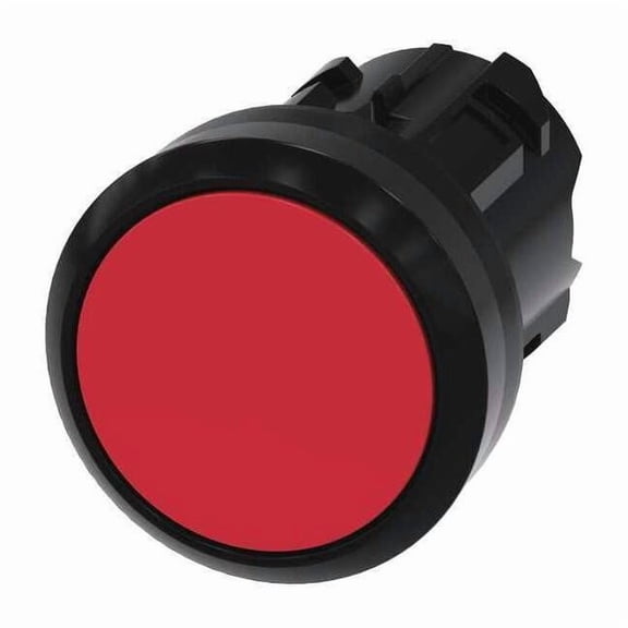 Siemens Push Button Operator,Red,Plastic Bezel 3SU1000-0AB20-0AA0