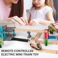 thumbnail image 6 of Remote Control Electric Toy Train Set for Wooden Tracks, Motorized Train with Realistic Sounds and Lights, Magnetic Connectors for Ages 3+, 6 of 7
