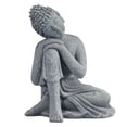 thumbnail image 1 of EeaseMX 1 estatua de Buda de arenisca, figura zen, artesanía decorativa para el hogar (gris), 1 of 8