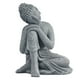 thumbnail image 1 of EeaseMX 1 estatua de Buda de arenisca, figura zen, artesanía decorativa para el hogar (gris), 1 of 8
