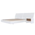 thumbnail image 1 of Nexera Oslo 3-Piece Floating Platform Bedroom Set, White, Queen, 1 of 7