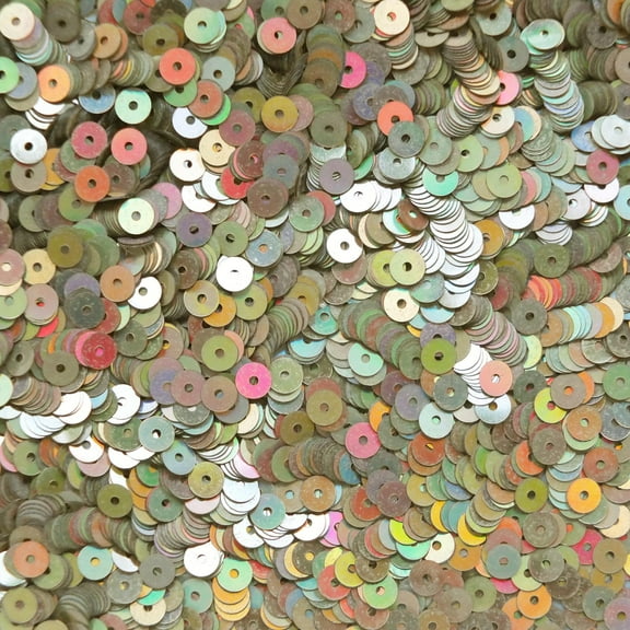 Gold Sequins 5mm Lazersheen Rainbow Reflective Metallic Made in USA