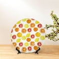 thumbnail image 6 of Gaeub Lemon Orange Print Ceramic Plate,Dinner Plates,Bone China Decorative Plates with Display Stand,Art Ceramic Ornaments for Wall Hanging Decoration-7in, 6 of 6