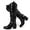 Black PU 266, variant on Love Steetly Knee High Boots for Women Chunky Heel Casual Comfort Pointed Toe Boot Womens Fashion Fall Winter Knee-High Boots.