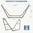 thumbnail image 2 of EDX Basics 2 Person Heavy Duty Hammock Stand for Outside, Includes Portable Carrying Case, 9 foot, Black, 2 of 5
