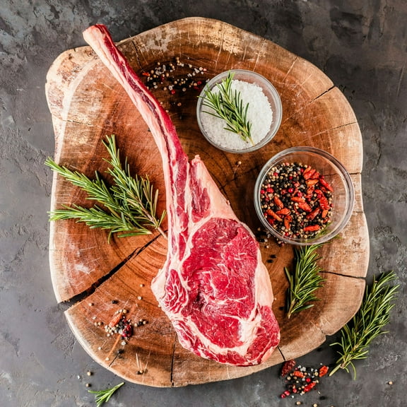 Today Gourmet American Upper 2/3 Choice Tomahawk Ribeye Steaks - (2) 30-32oz. Ribeye Steaks