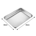thumbnail image 5 of Sunjoy Tech 304 Stainless Steel Baking Tray Non-stick Food Grade Rectangle Dishwasher Safe Grill Serving Oven Pan Cookie Sheet Kitchen Supplies, 5 of 7