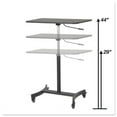 thumbnail image 7 of Victor High Rise Mobile Adjustable Sit-Stand Workstation 30 3/4 x 22 x 44 Black DC500, 7 of 7