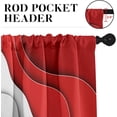 thumbnail image 5 of 36 Kitchen Curtains Abstract Black White and Red Window Curtains and Valances Set of 3 Modern Art Background Short Tier Curtain Vintage Small Kitchen Decor, 5 of 6