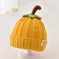 thumbnail image 4 of Joykidd Toddler Halloweem Pumpkin Knit Beanie Ribbed Stretchy Infant Hat for Fall Daily Outings and Holiday, 4 of 7