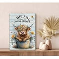 thumbnail image 4 of WFSposter Funny Highland Cow Bathroom Canvas Wall Art Farmhouse Cute Cow Painting Picture Wall Decor Colour Flowers Highland Cattle Animals Poster Print Artwork for Bathroom Restroom Home Decor, 4 of 6