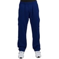 thumbnail image 4 of Vibes Men's Cargo Zipper Pocket Sweatpants Adjustable Bungee Cord open bottom Color: Royal Blue Size: M, 4 of 4