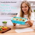 thumbnail image 7 of Lumikrypt 2Pcs Silicone Freezer Tray with Lids, 1-Cup & 2-Cup Large Food Freezer Containers, Freezer Ice Cube,Ideal for Freezing Soups, Sauces, and Microwave-Safe Single-Serving Meals, 7 of 7