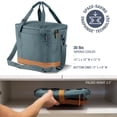 thumbnail image 4 of CleverMade Tahoe Collapsible Soft Cooler with 30 Can Capacity in Dusty Teal, 4 of 10